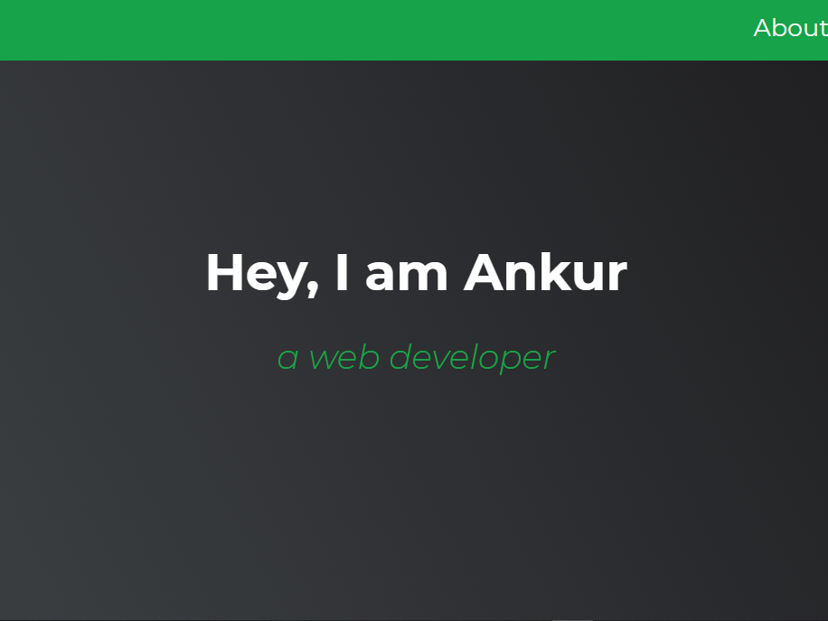 screenshot of my Personal Portfolio project